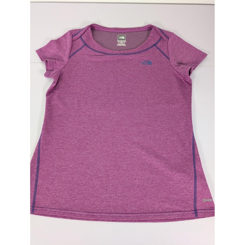 The North Face Shirt Womens Large‎ Purple FlashDry Short Sleeve Athletic Running - Picture 8 of 11